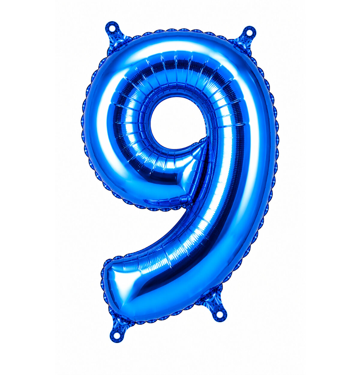 34" Blue Number 9 Foil Balloon