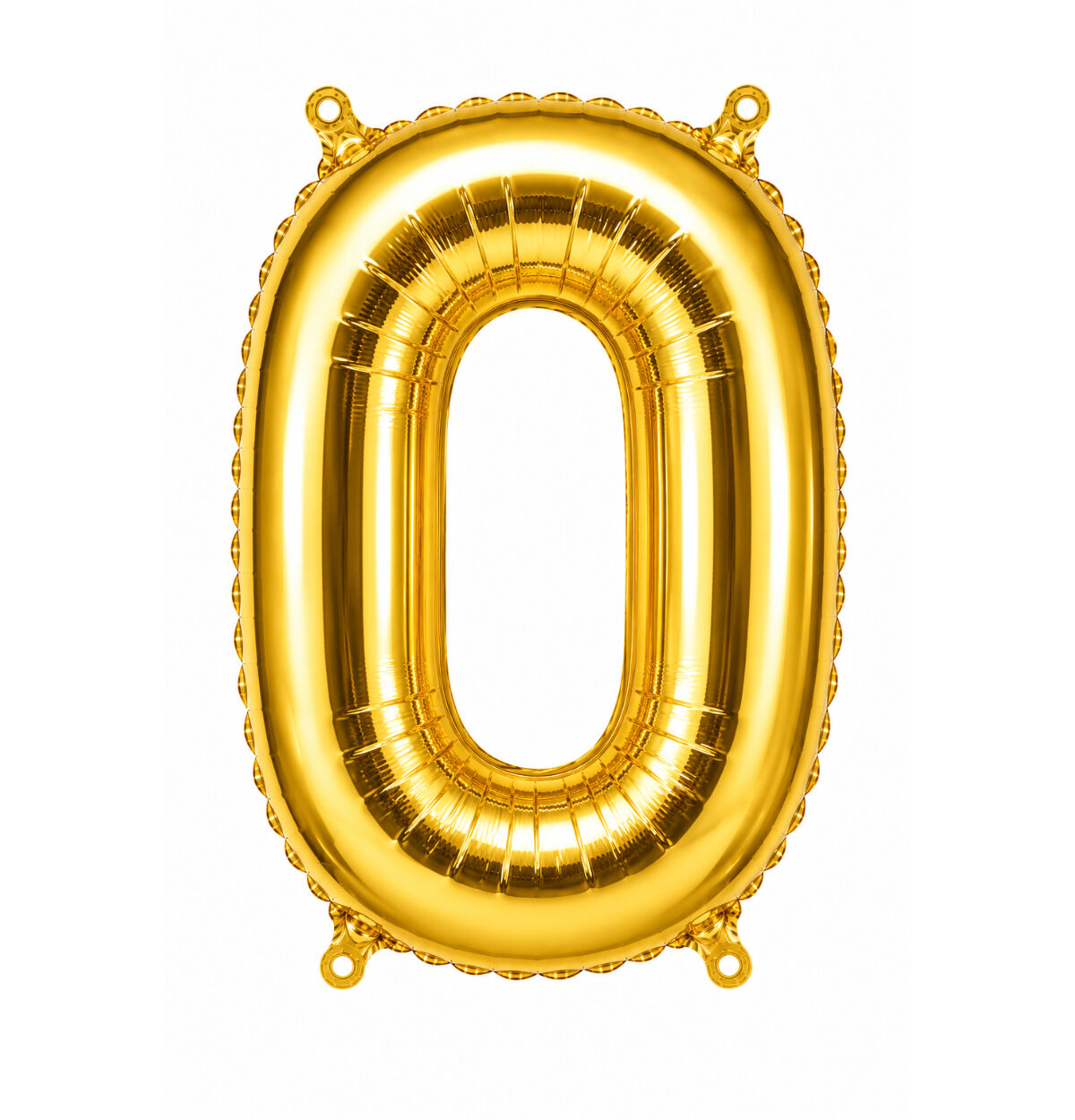 34" Gold Number 0 Foil Balloon