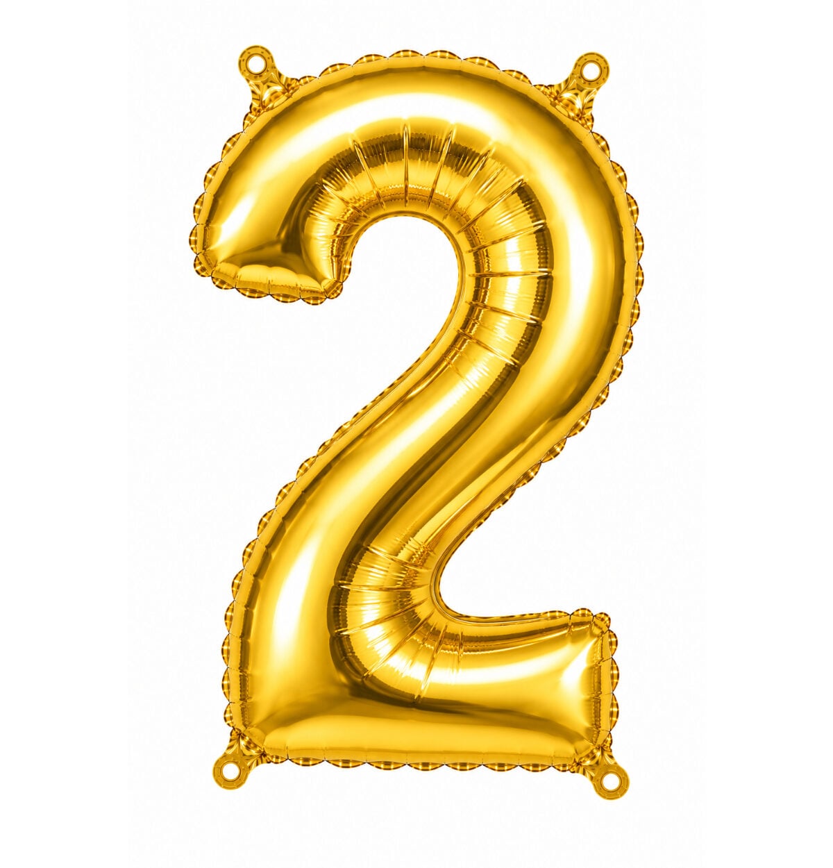 34" Gold Number 2 Foil Balloon