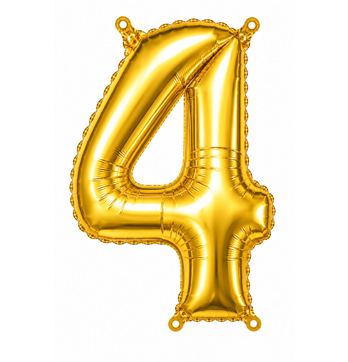 34" Gold Number 4 Foil Balloon