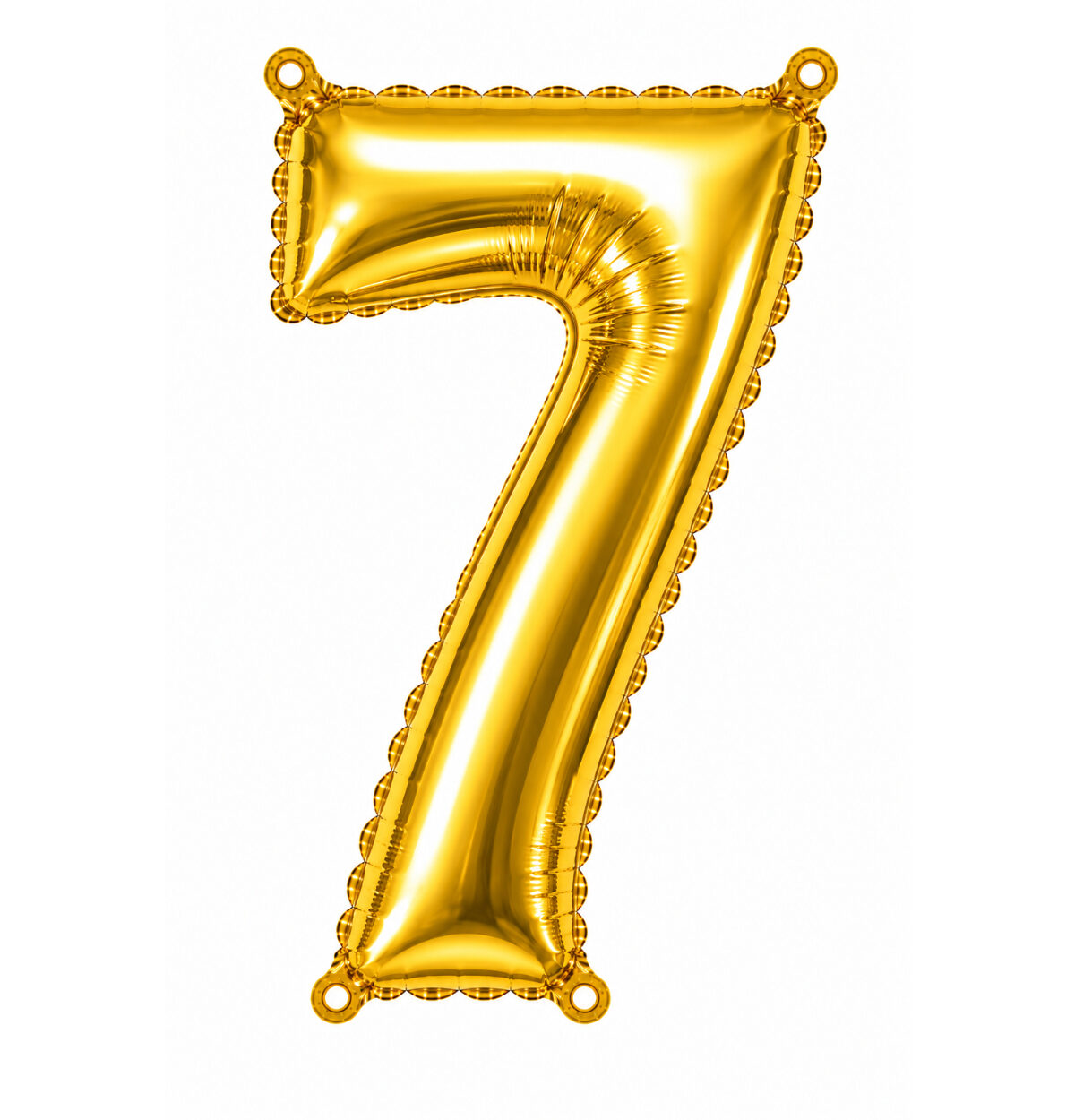 34" Gold Number 7 Foil Balloon