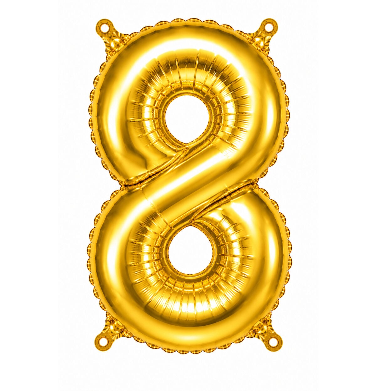 34" Gold Number 8 Foil Balloon