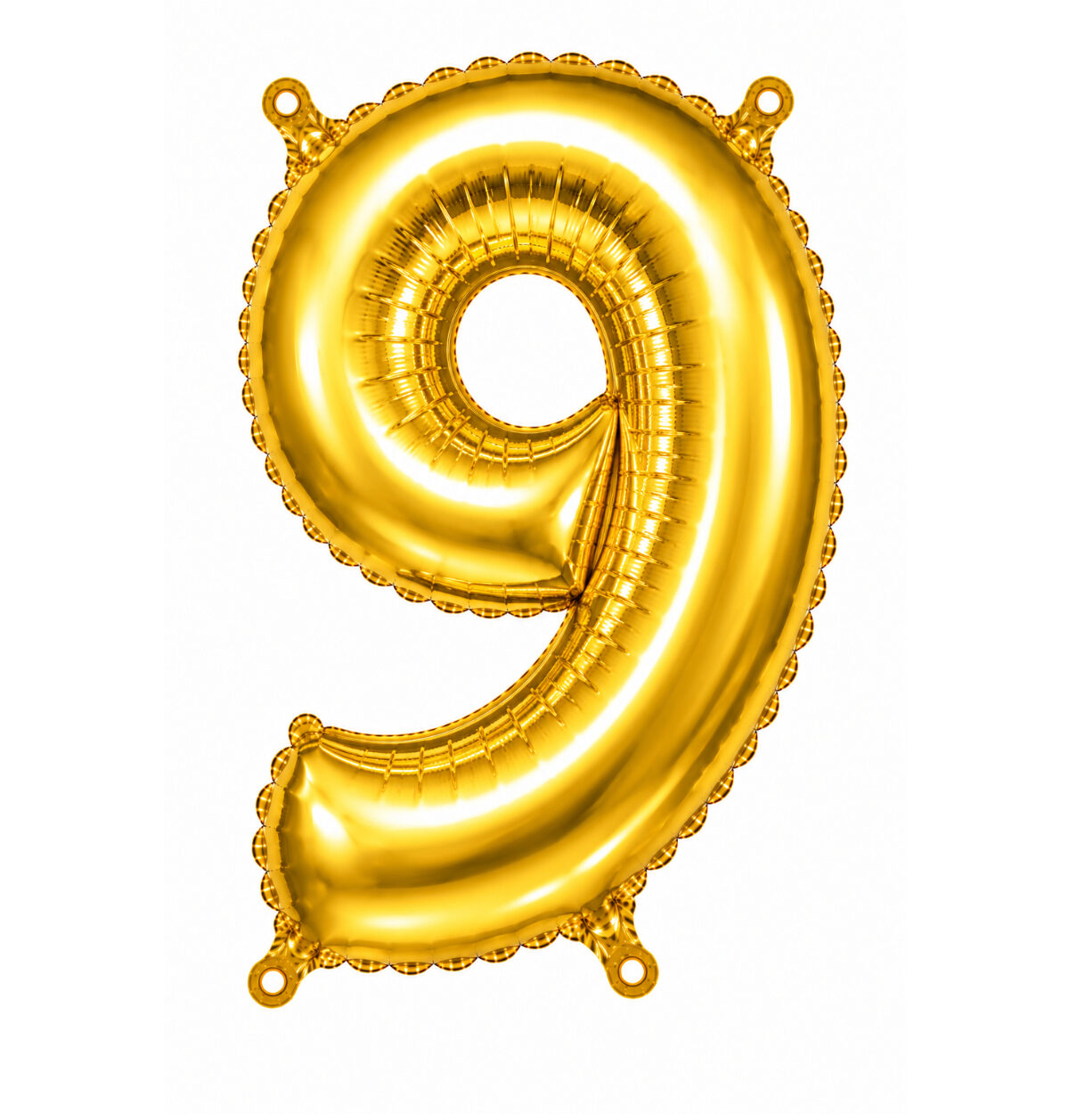 34" Gold Number 9 Foil Balloon