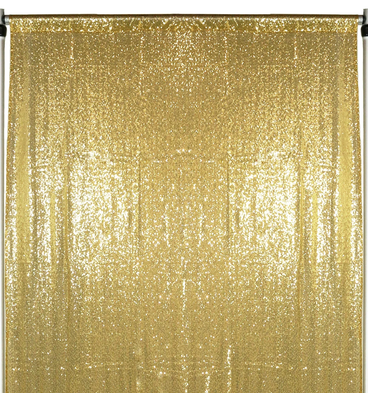 5' x 10' SEQUIN FABRIC BACKDROP CURTAIN - GOLD