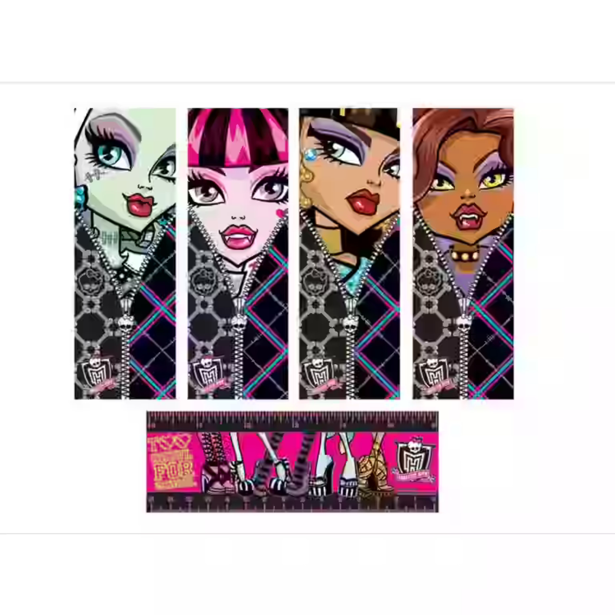 Monster-High-Bookmark-Birthday-Party-Favors-12-Pack-Mattel-Ruler_8ba8888e-6457-4f70-9e49-310f7c1729a.jpg Monster High Bookmarks - Image 1