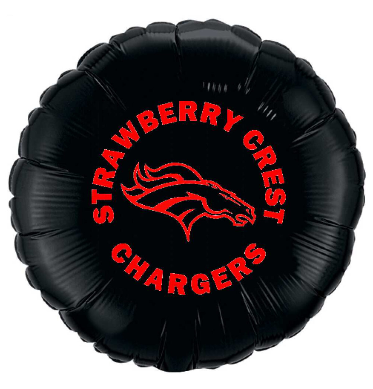 18" STRAWBERRY CREST Round Balloon - School Logo