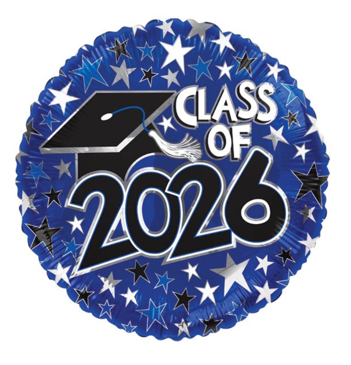 17" CLASS OF 2026 BLUE BALLOON #490