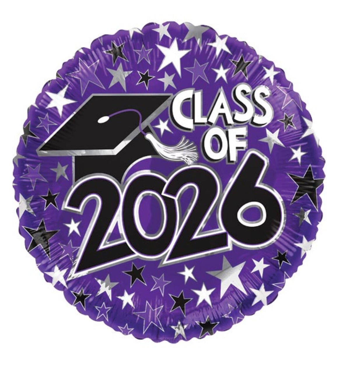 17" CLASS OF 2026 PURPLE BALLOON #491