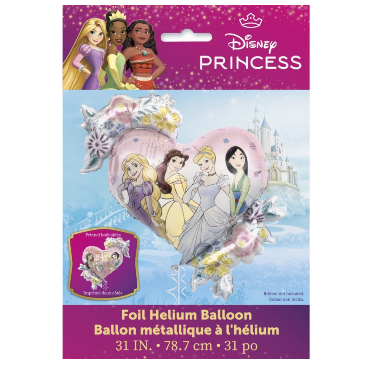 Screenshot-2026-05-12-at-8-28-42-PM.jpg Disney Princess Heart & Flowers Shaped 31.5" Foil Balloon with Ribbon - Pkg. - Image 1