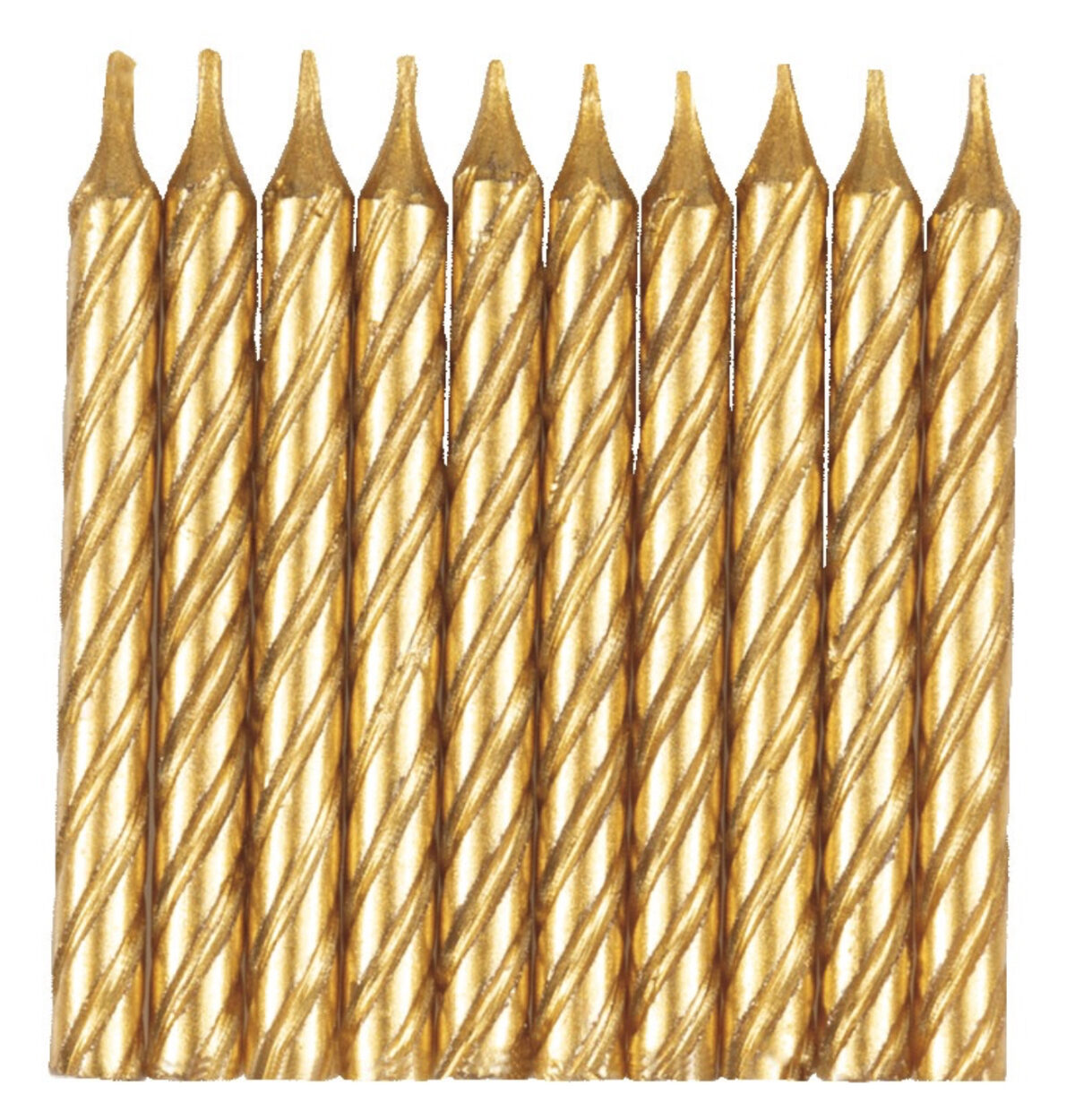 Gold Spiral Birthday Candles - 10 ct.
