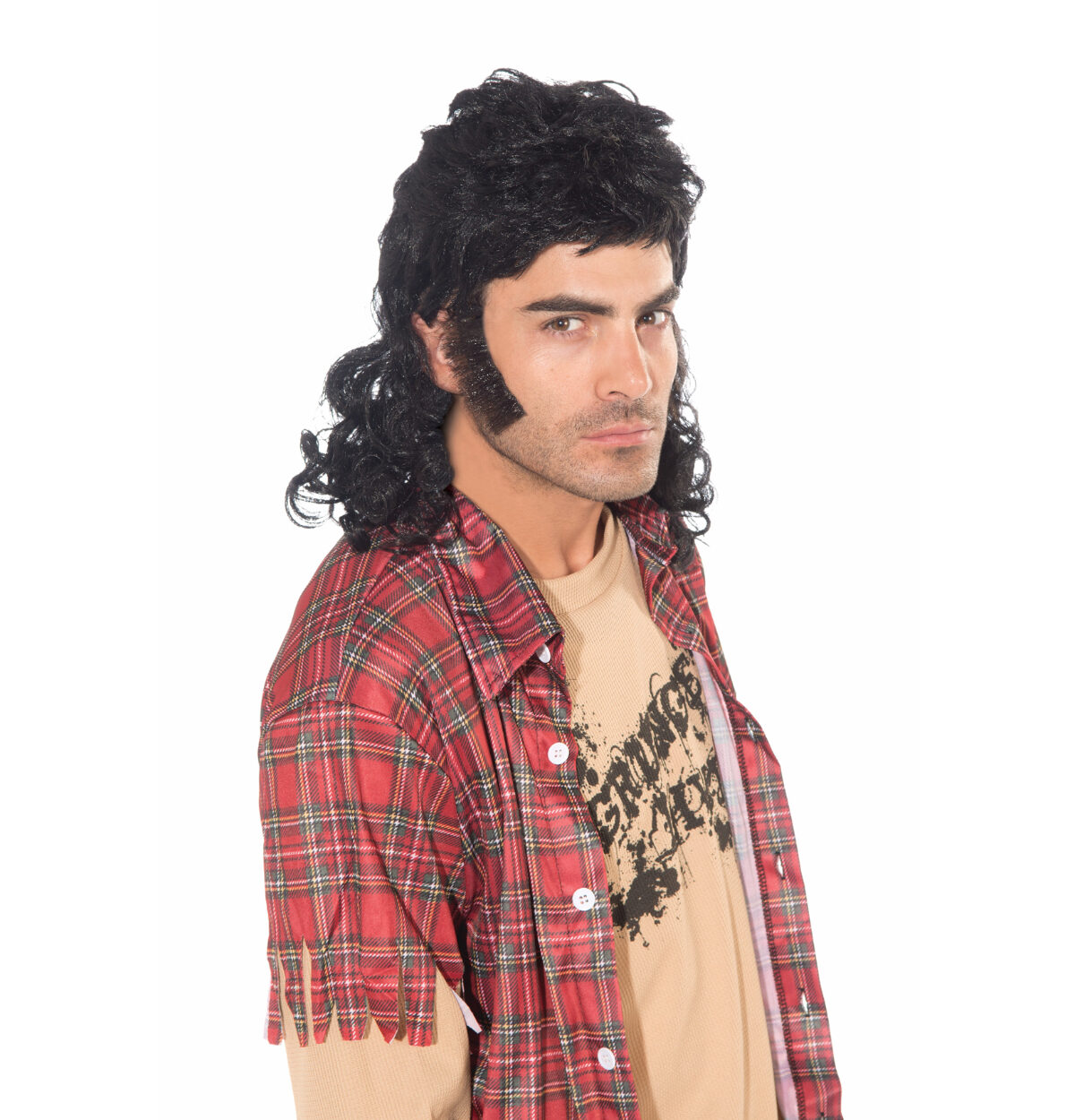 Mullet Wig Black