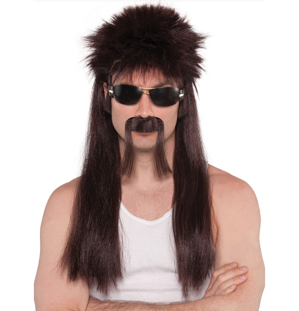 Mustache & Mullet Wig