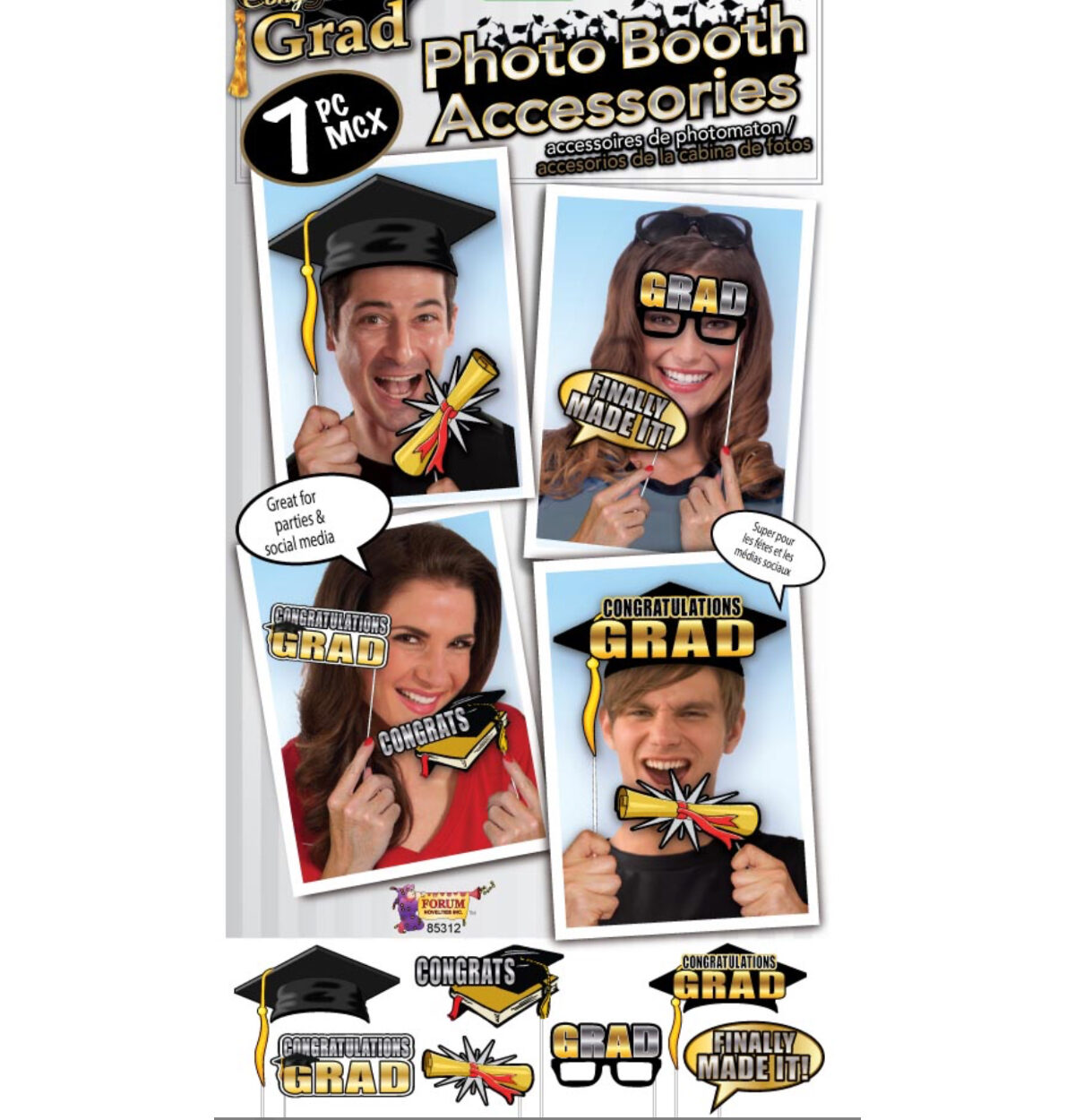 Graduation Photo Booth - 7pc Set