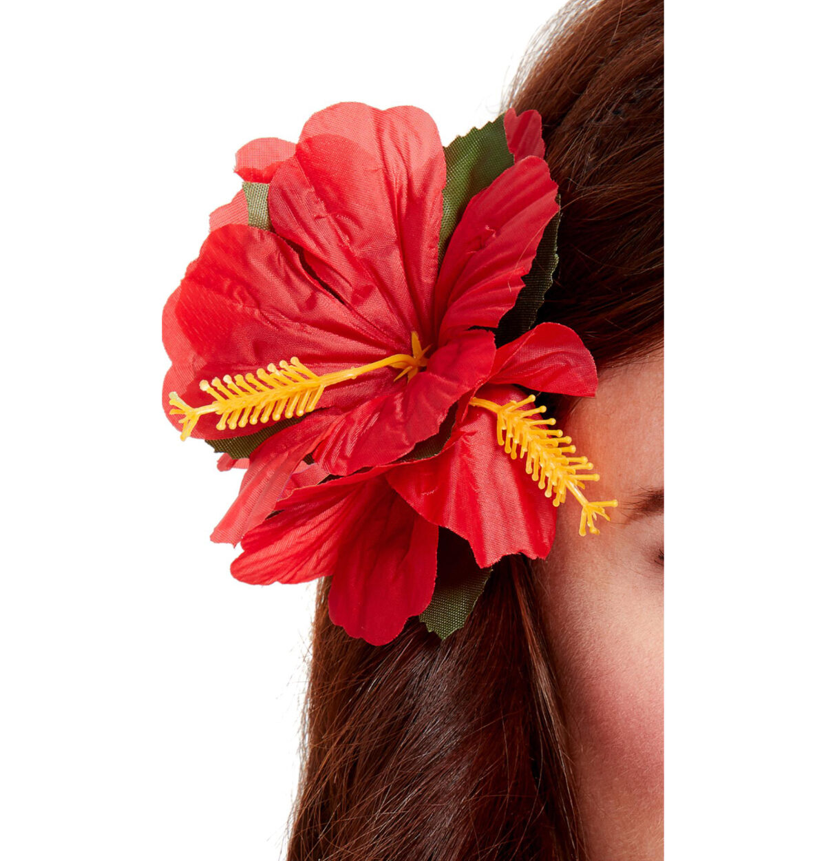 Hawaiian Flower Hair Clip - Red