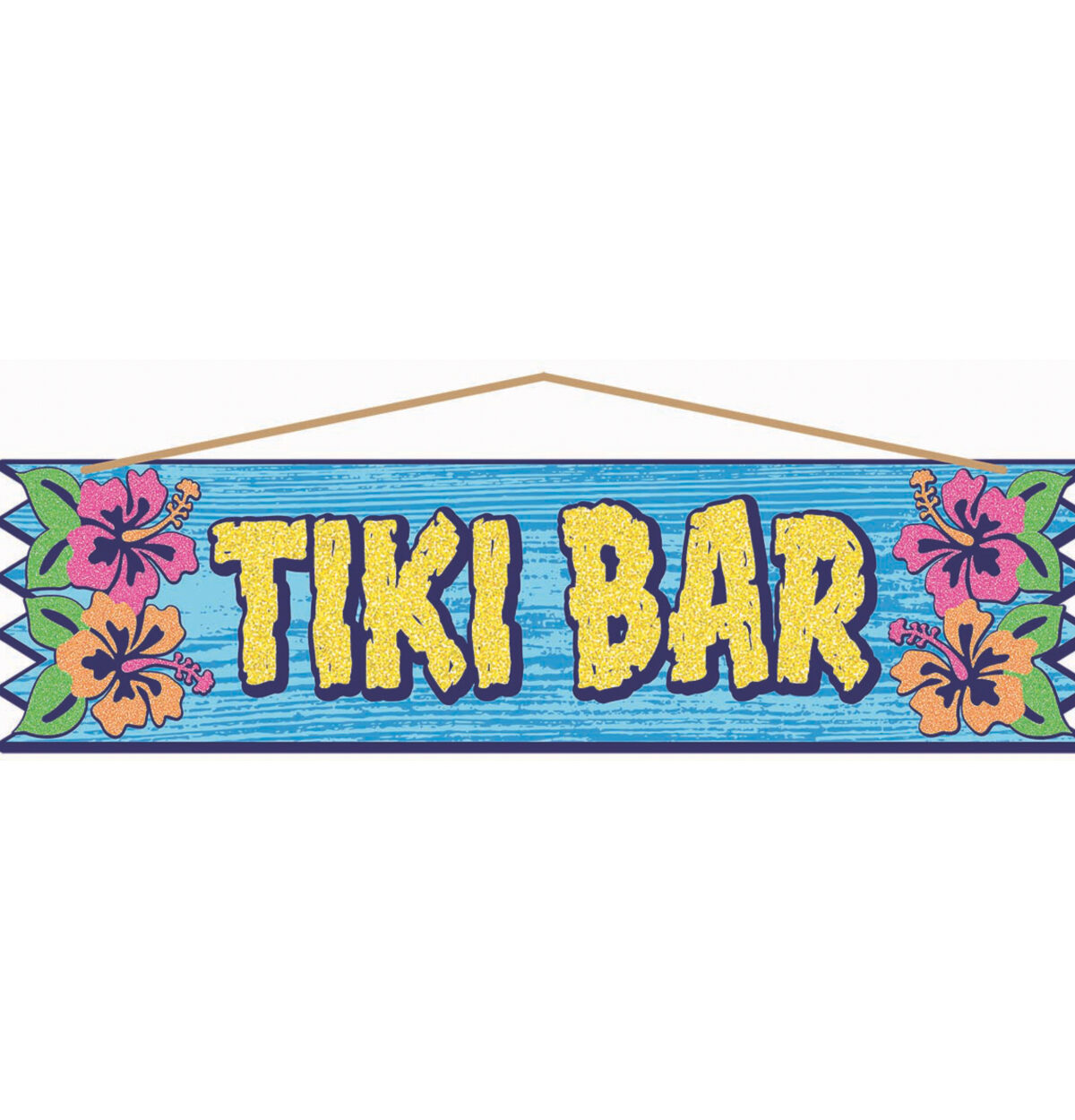 Tiki Bar Glitter Plaque