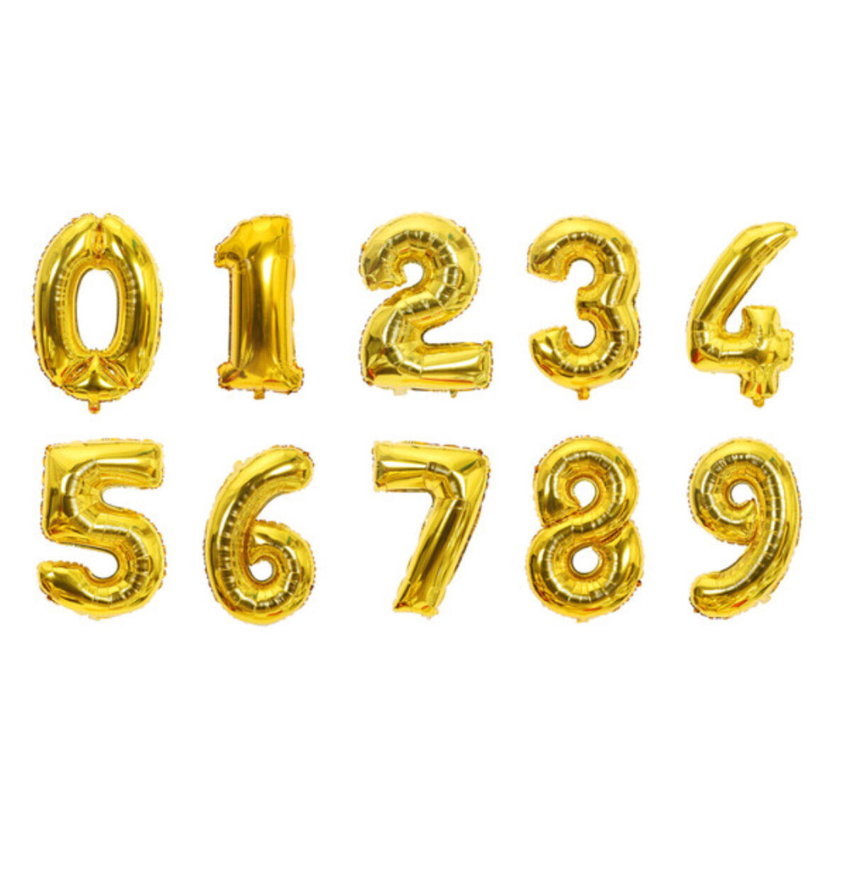 16'' Gold Number Foil Balloons