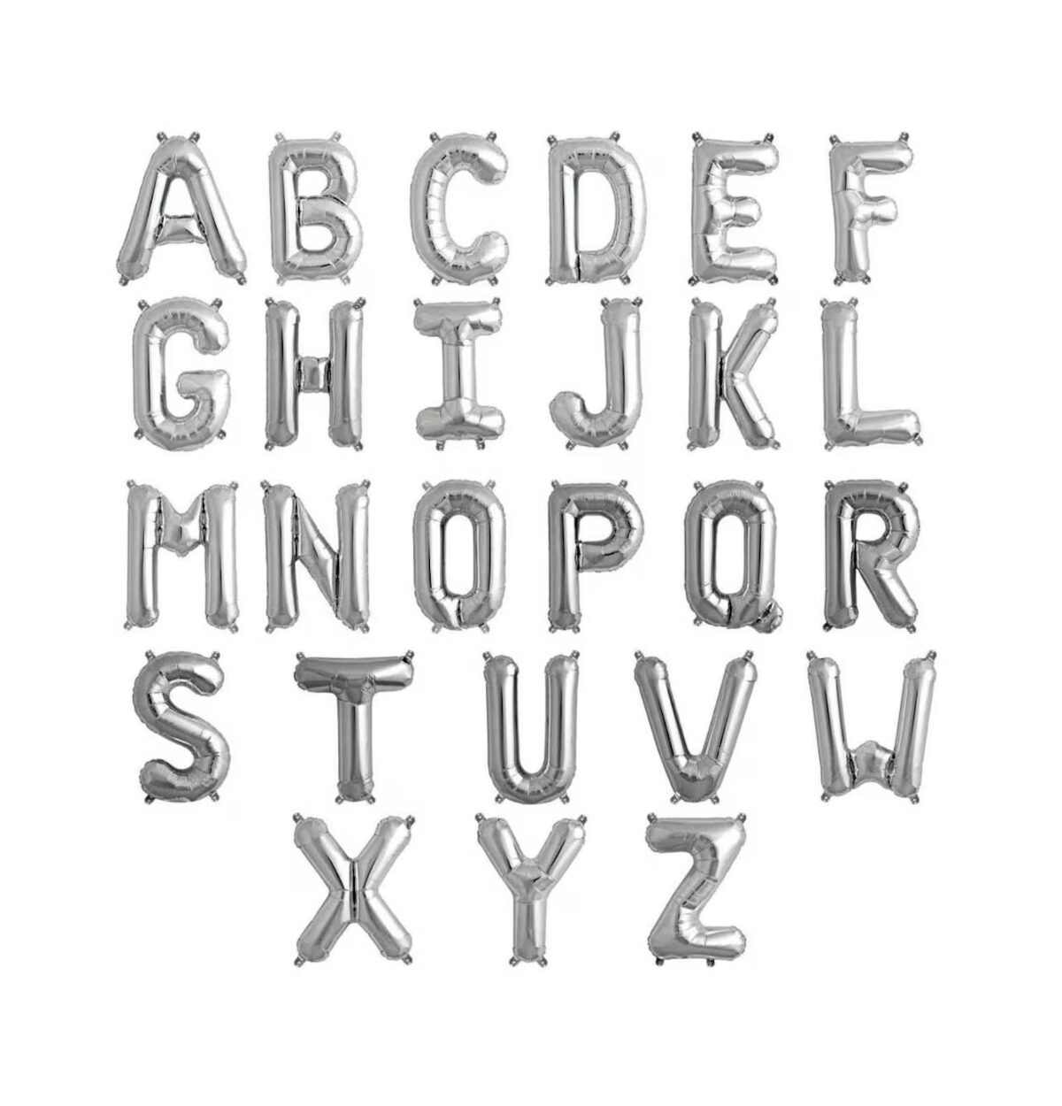 16'' Silver Letter Foil Balloons