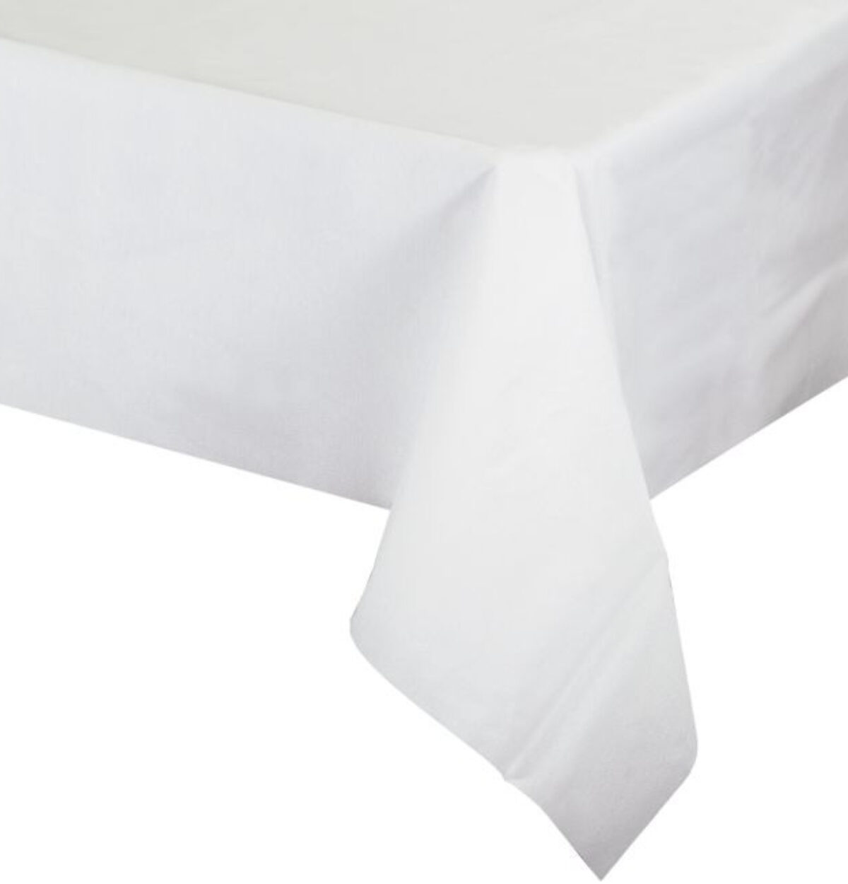 White Plastic Table Cover 54"x108"