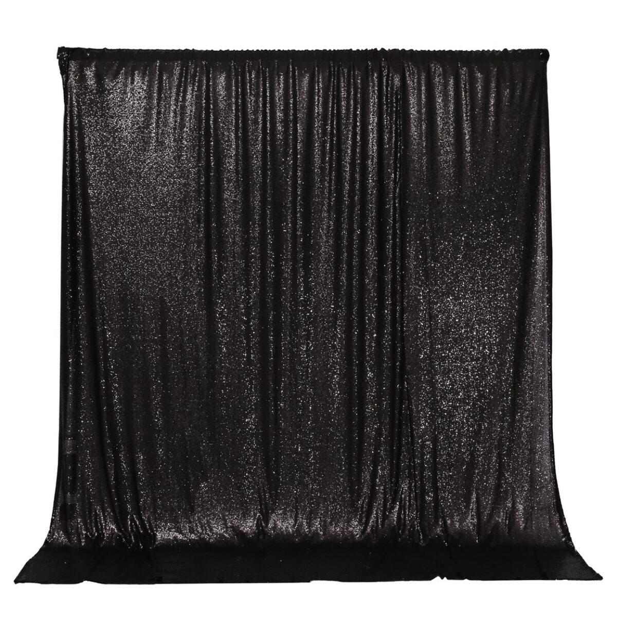 5' x 10' SEQUIN FABRIC BACKDROP CURTAIN - BLACK
