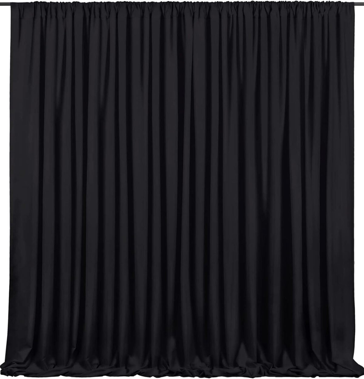 10' x 10' SATIN BACKDROP CURTAIN BLACK