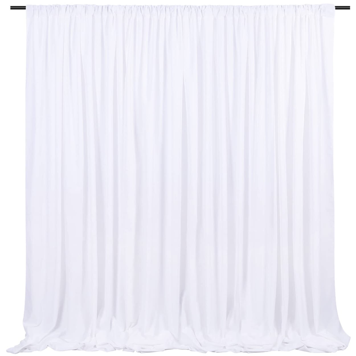 s-l1600-16-2.jpg White Satin Backdrop Curtain - 10 x 10 ft - Image 1