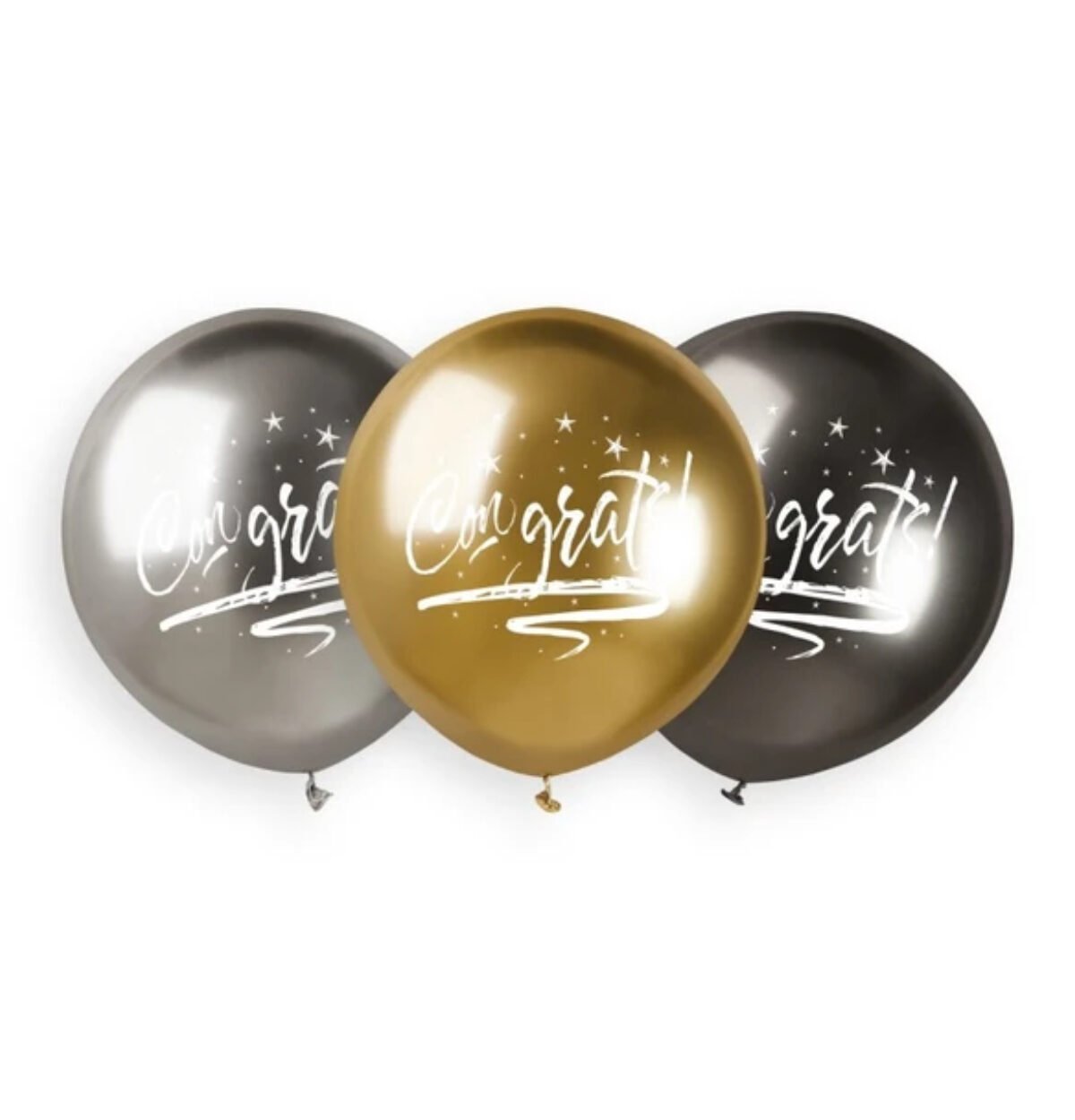 19" Gemar Shiny Congrats Latex Balloons 3ct.