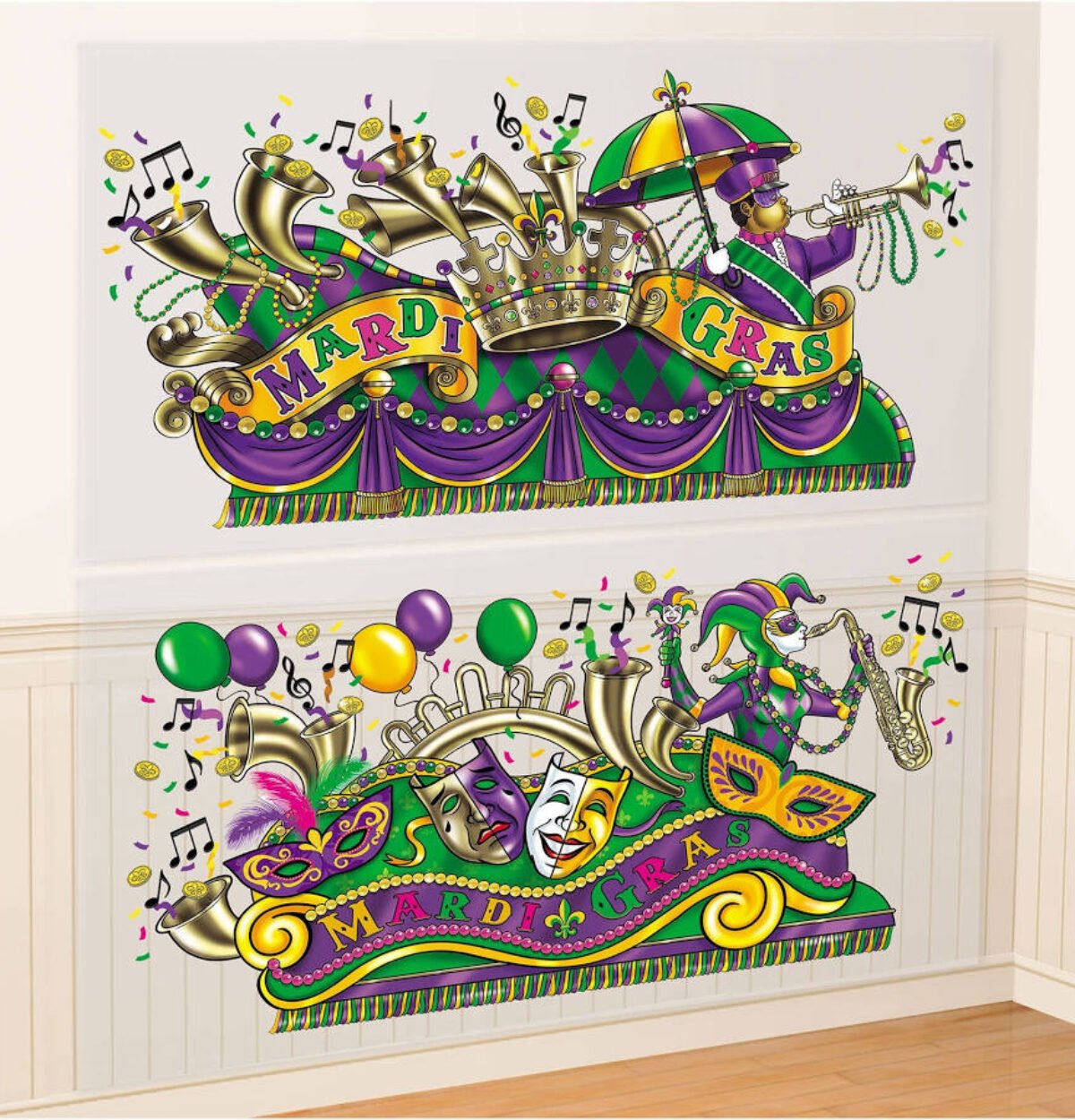 Mardi Gras Float Scene Setters Backdrop