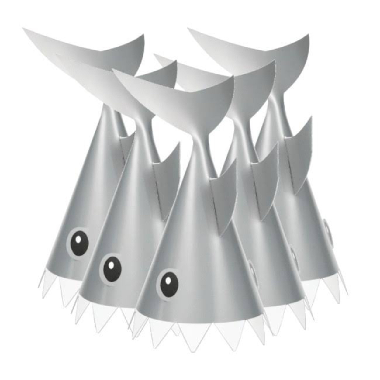 shopping-55.jpg Shark Party Hat 8 ct. - Image 1