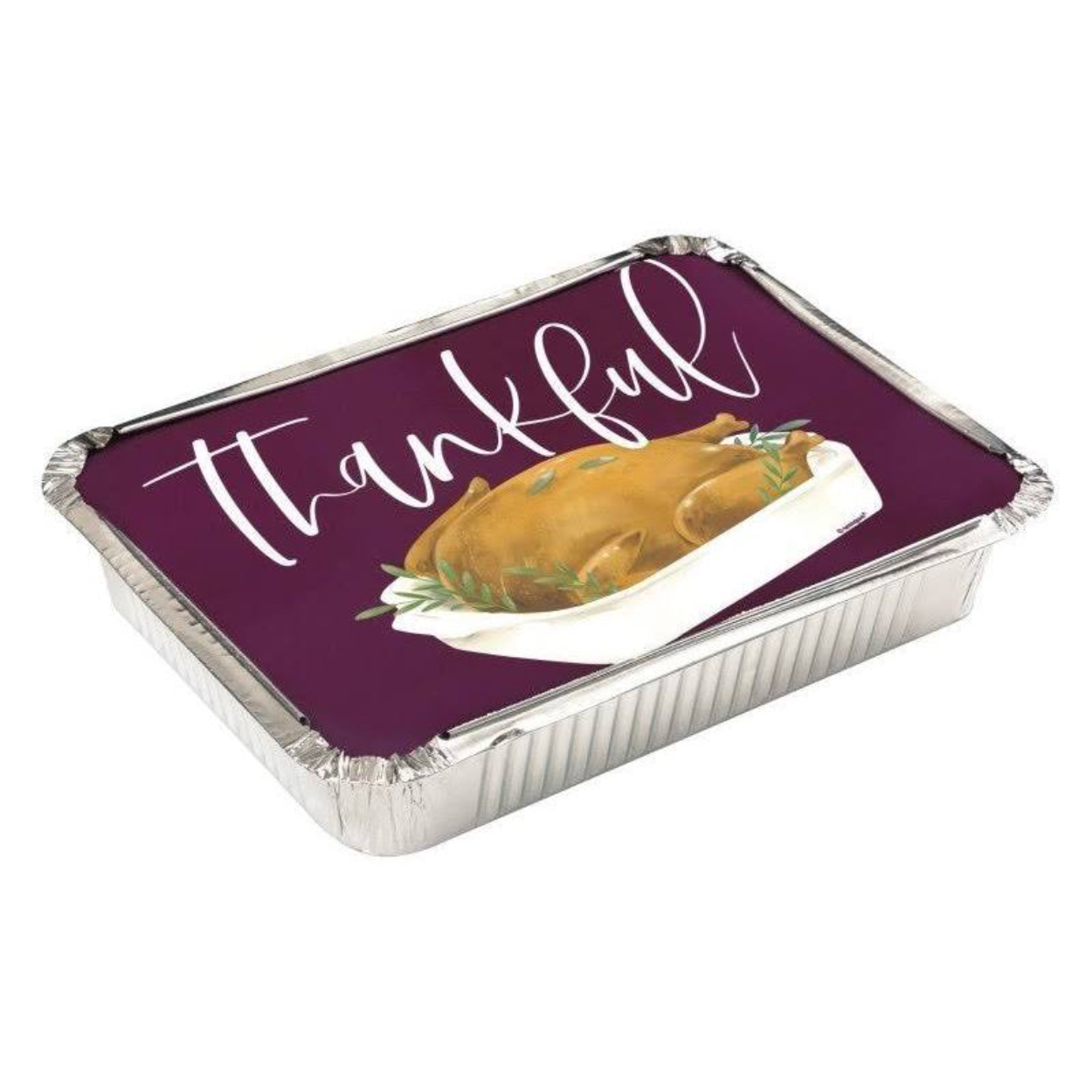 shopping-63.jpg Modern Thanksgiving Foil Take Home Container with Lid 4ct. - Image 1