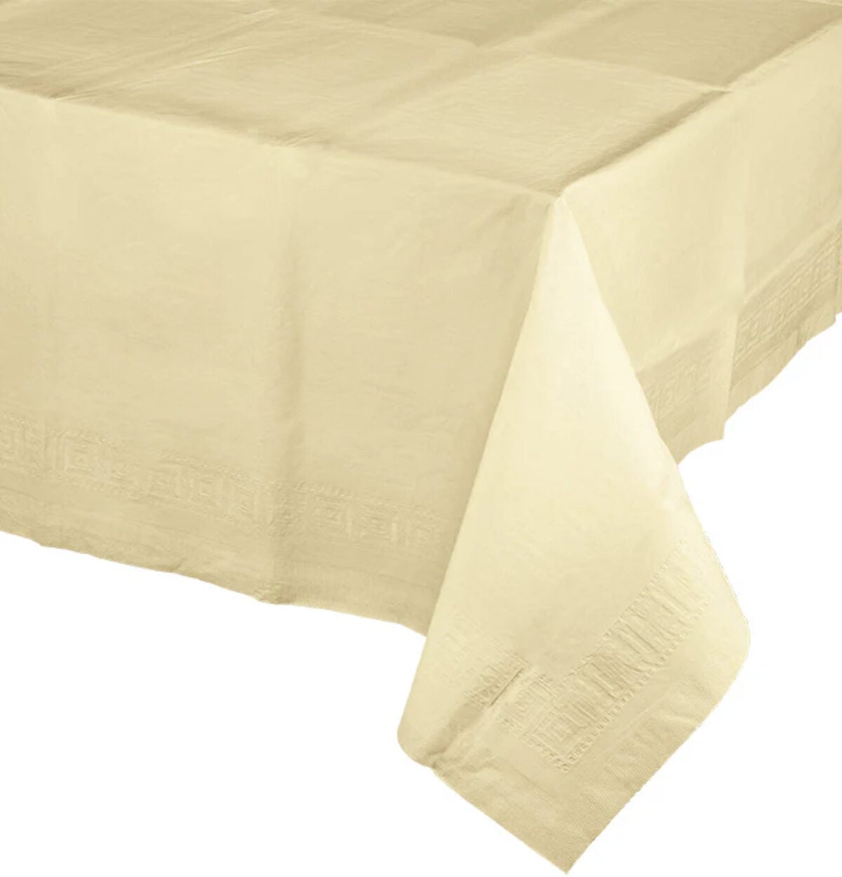 Ivory Tissue-Poly Table Cover 54"x108"