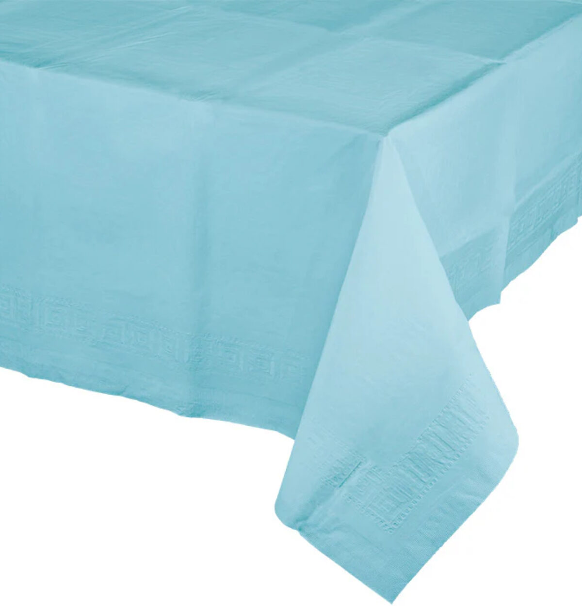 Pastel Blue Tissue-Poly Table Cover 54"x108"