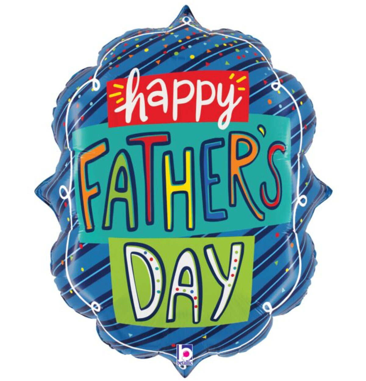 27" Father's Day Confetti Frame Balloon