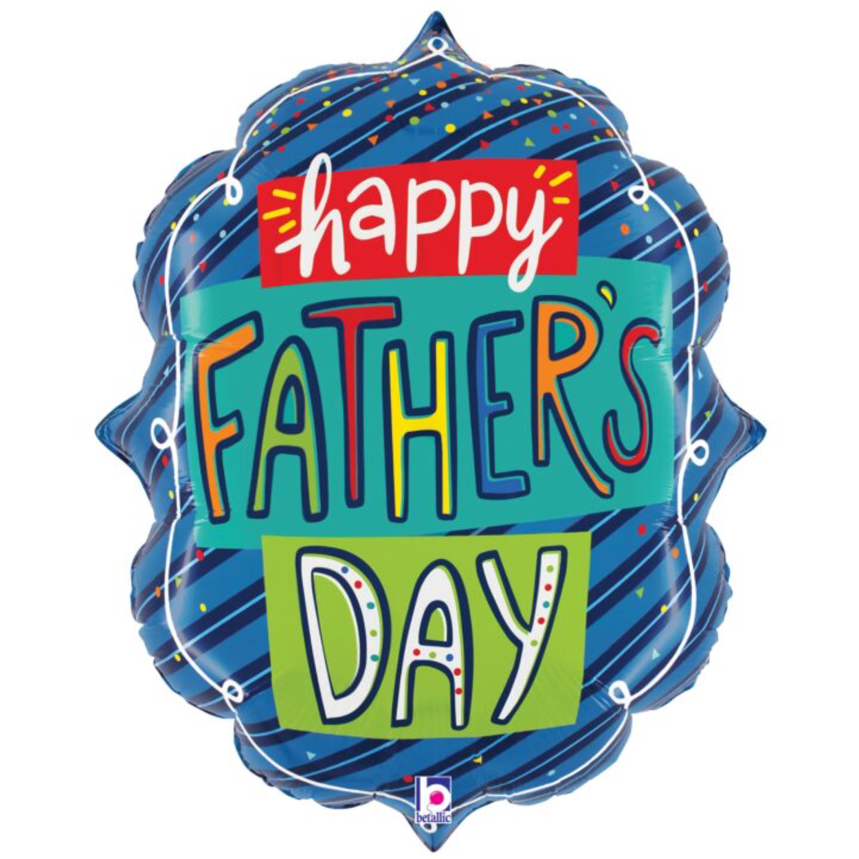 25257_1-2.jpg 27" Father's Day Confetti Frame Balloon - Image 1