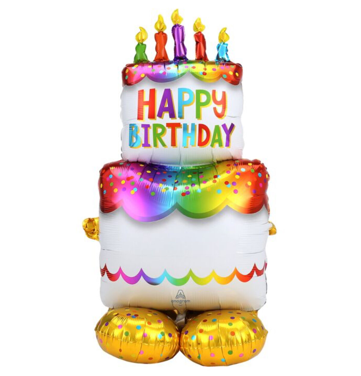 53" BIRTHDAY CAKE AIRLOONZ PACKAGE AIR-FILLED BALLOON