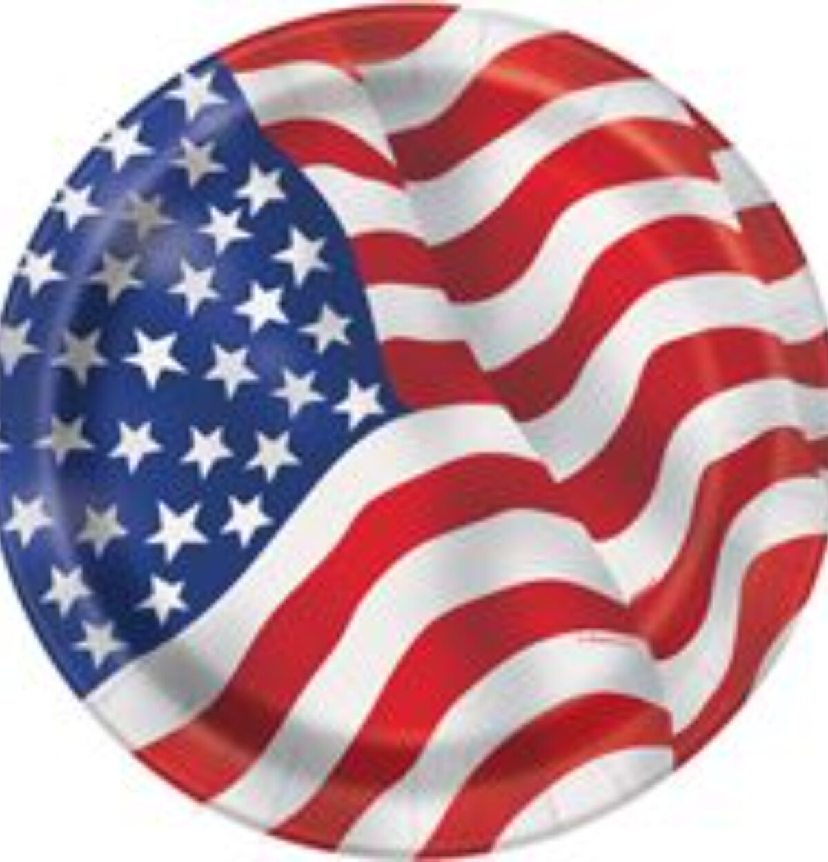 USA FLAG 9" PLATES 8CT.