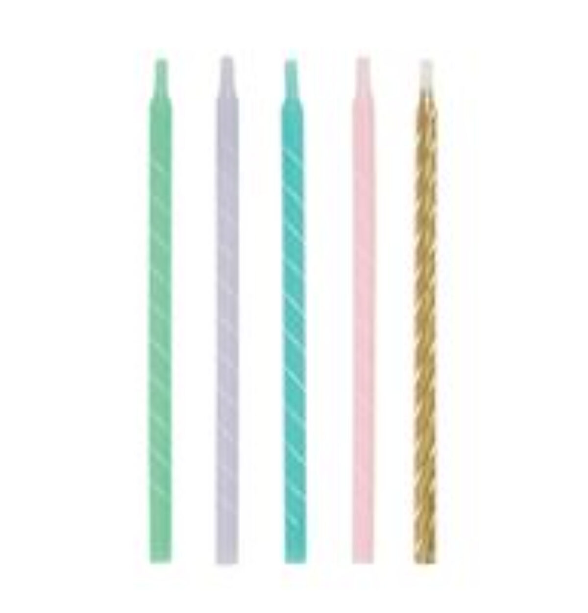 Pastel Spiral Birthday Candles 5" - Assorted 12ct.
