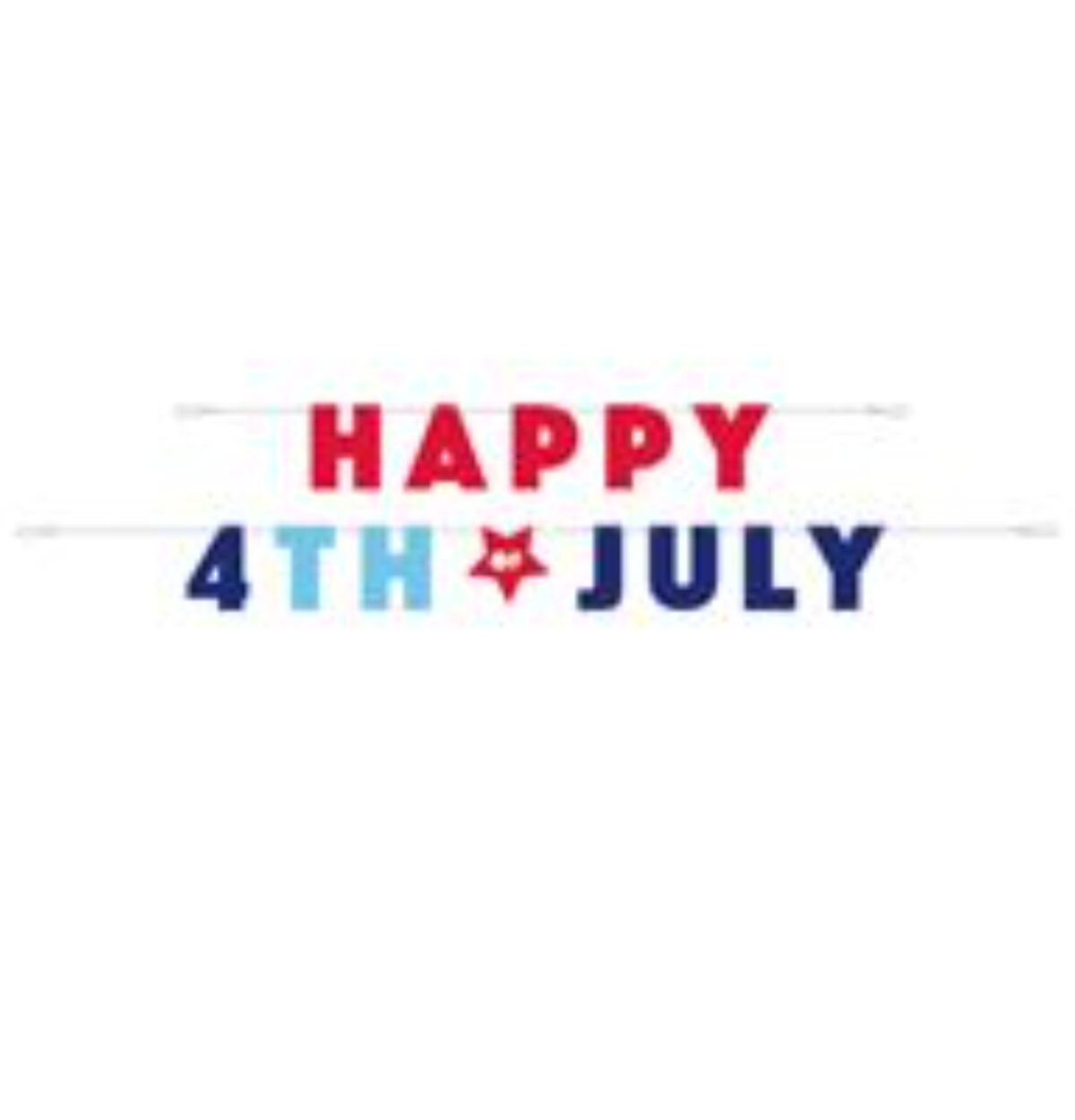 Happy 4th of July Letter Banner 8.5ft 2pcs