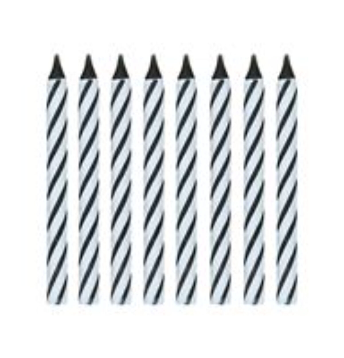 Spiral Birthday Black Candles 24ct.