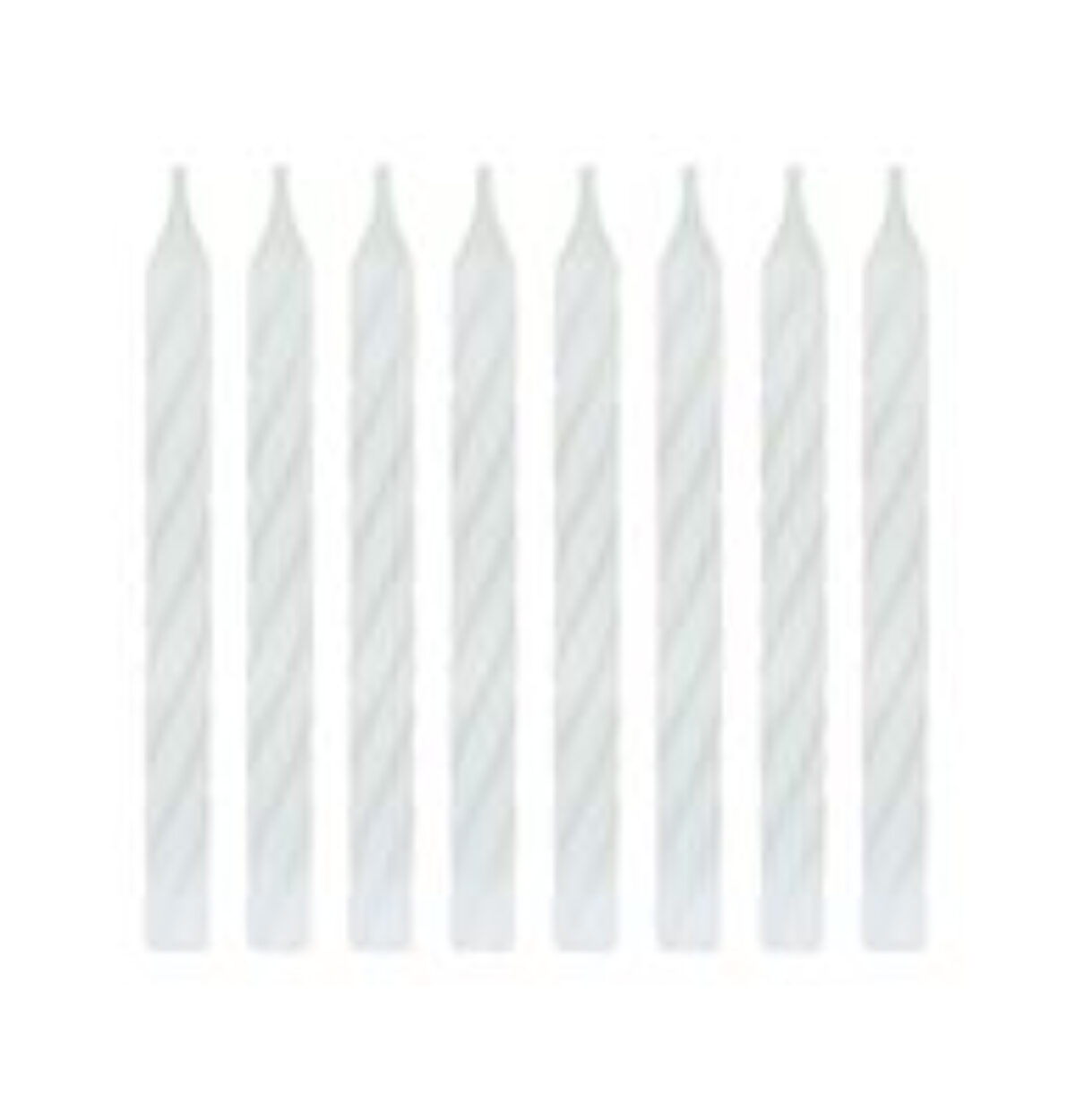 Spiral Birthday White Candles 24ct.