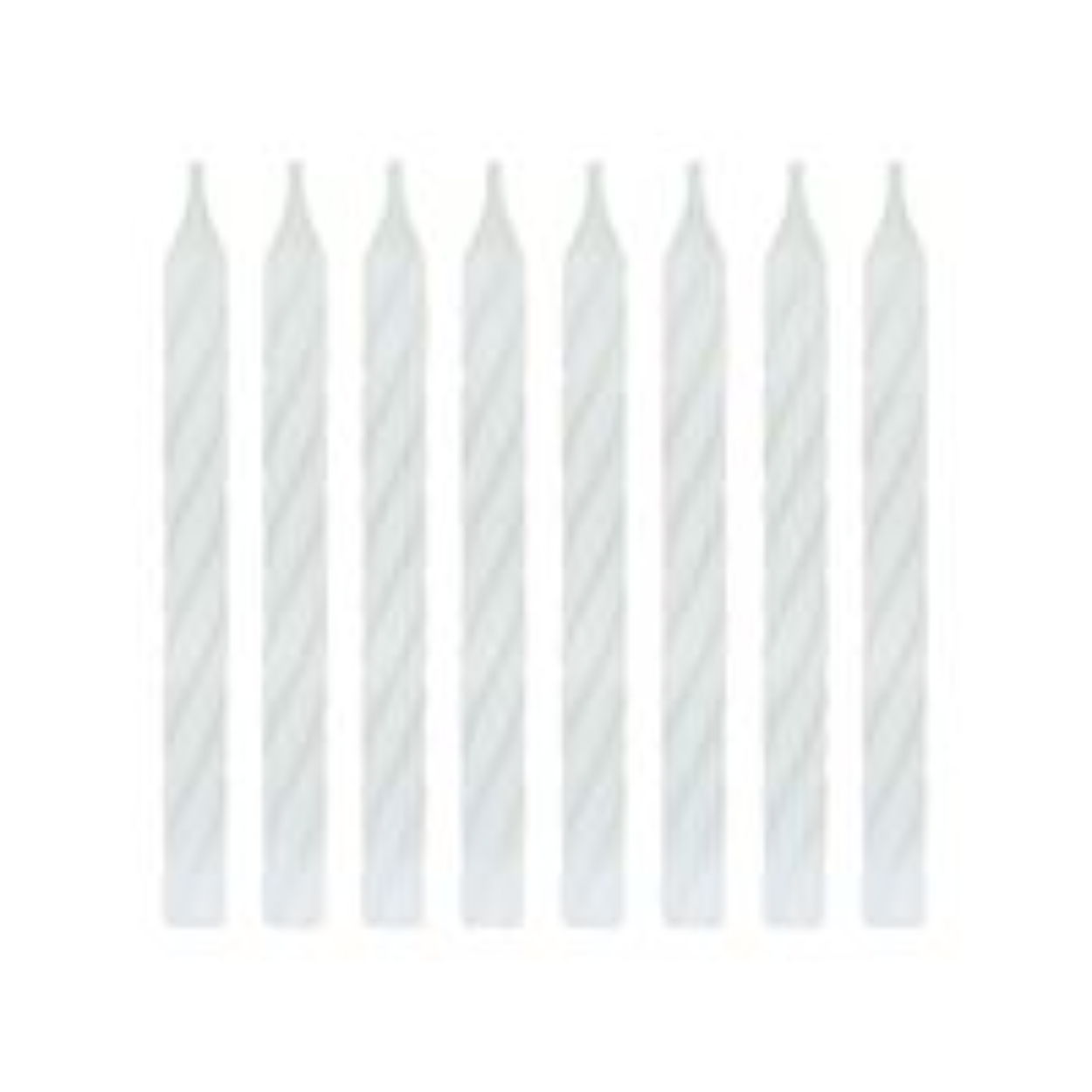 65921854_341_200x200.jpg Spiral Birthday White Candles 24ct. - Image 1
