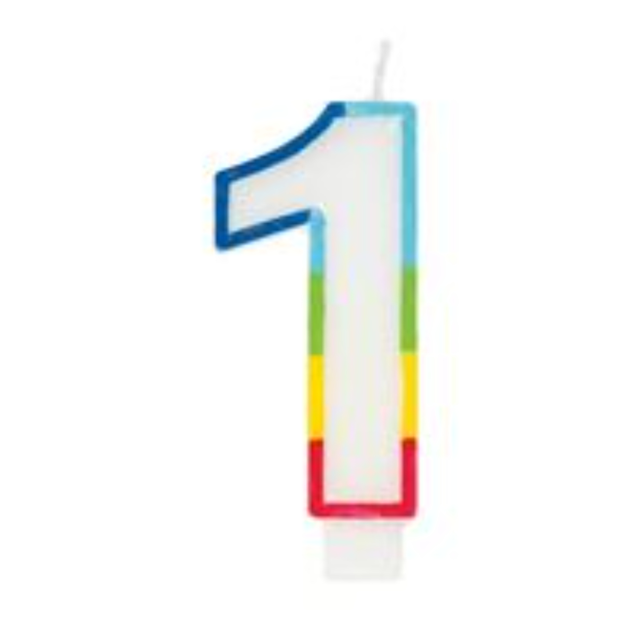 65921869_320_200x200.jpg Rainbow Border Number 1 Birthday Candle - Image 1