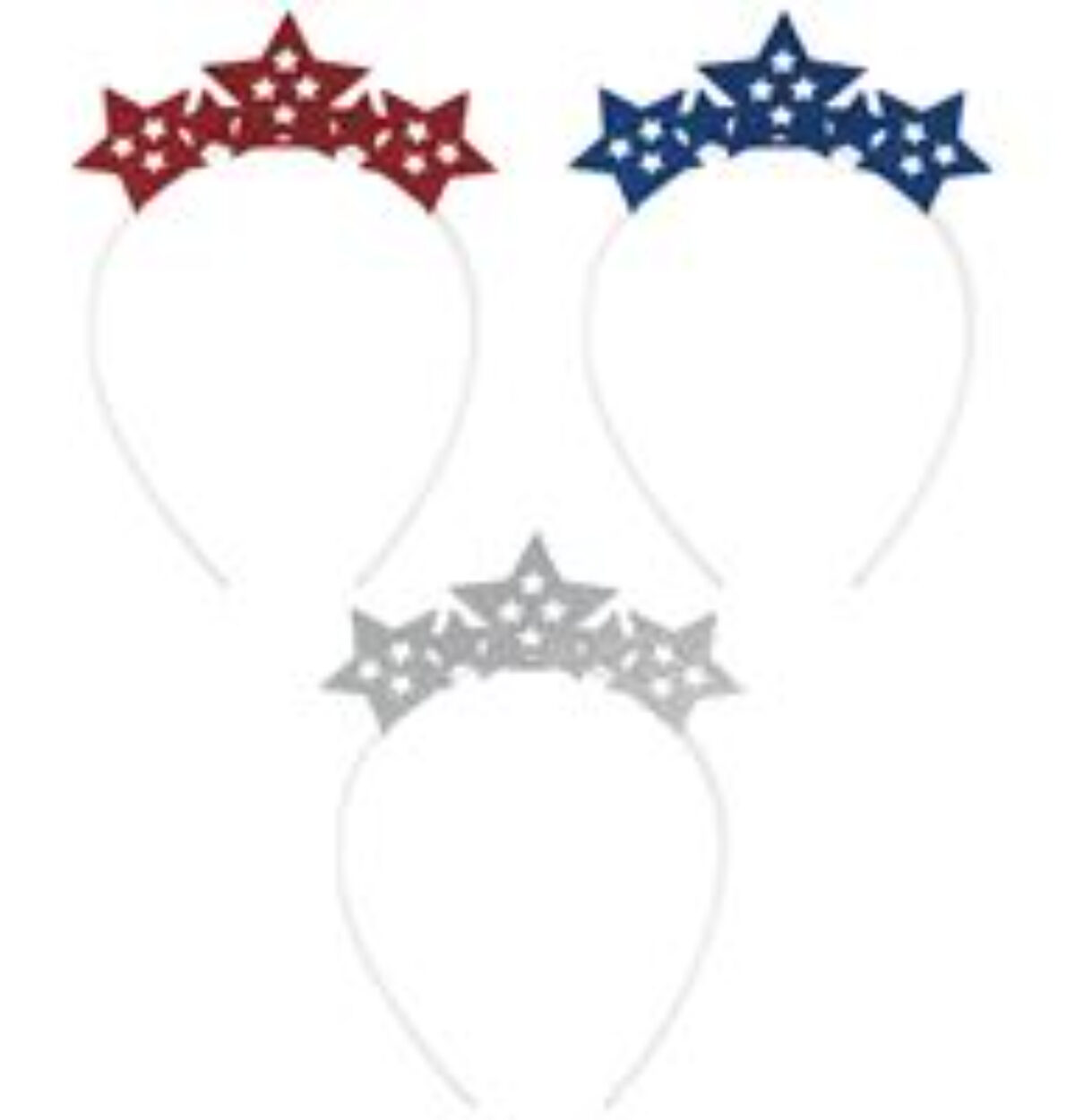 Patriotic Stars Assorted Party Headbands 3ct.