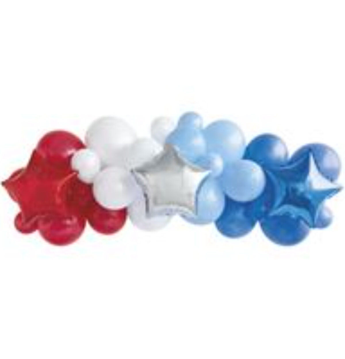 Patriotic Foil Star Shaped & Latex Balloon Arch Kit  30pcs