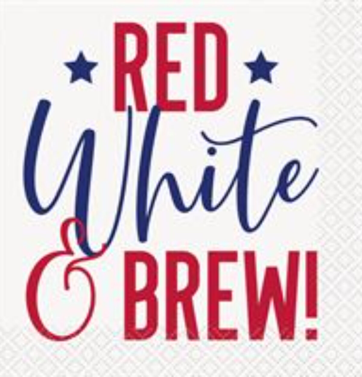 Peppy Patriotic "Red White & Brew" Beverage Napkins 16ct.-1