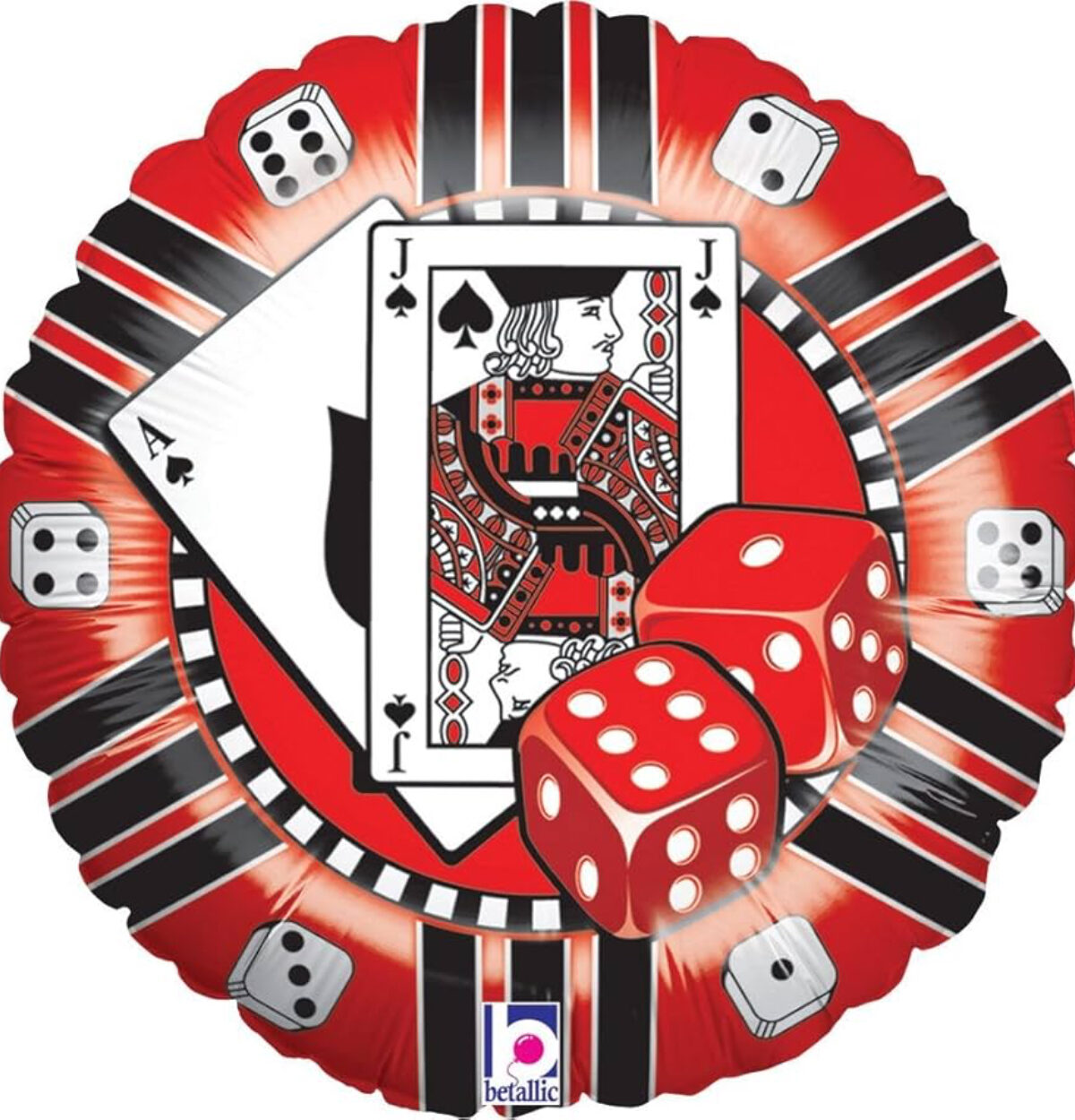 18" CASINO CHIP BALLOON #135