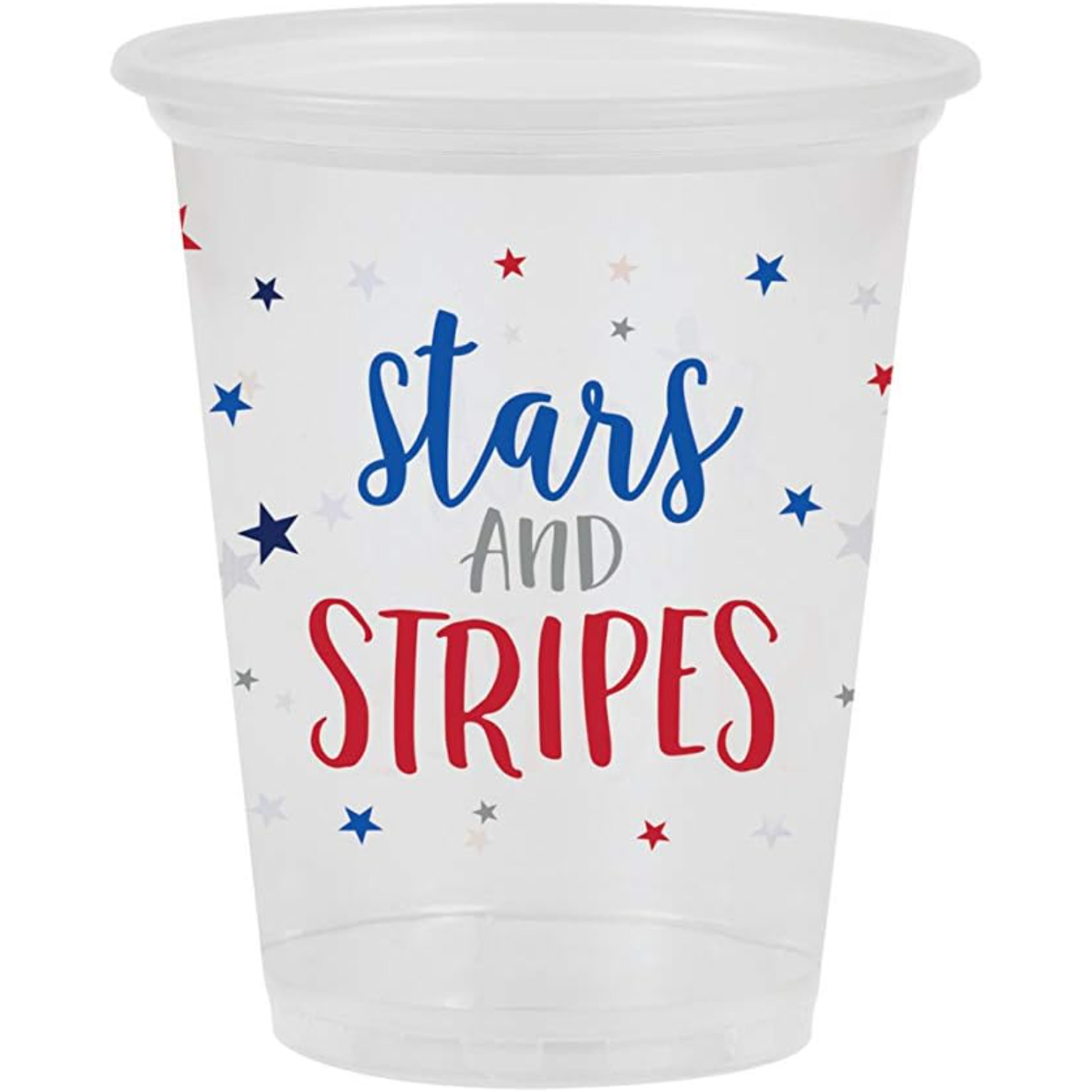 717pINa13ML-_AC_SL1500_-1.jpg 8CT CLEAR STARS AND STRIPES 16OZ TUMBLER PLASTIC - Image 1