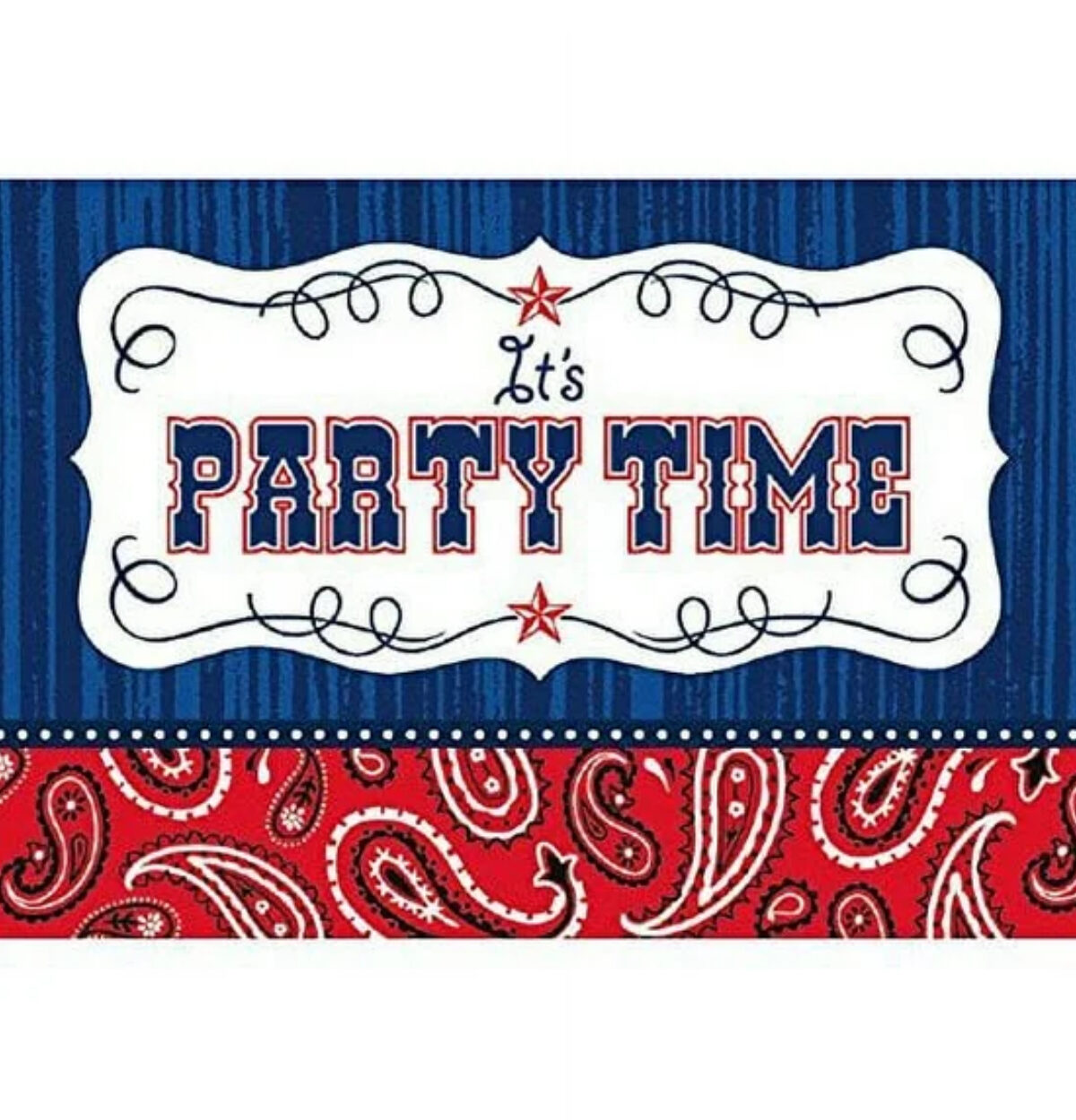 Western Party Time Invitations 8ct.