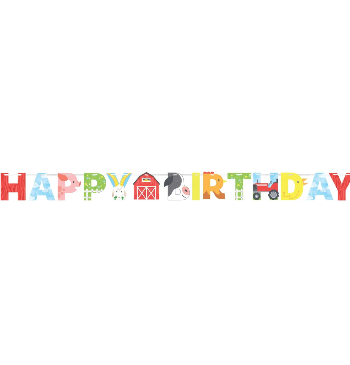 Farm Animals Ribbon Banner 6in x 8.33ft