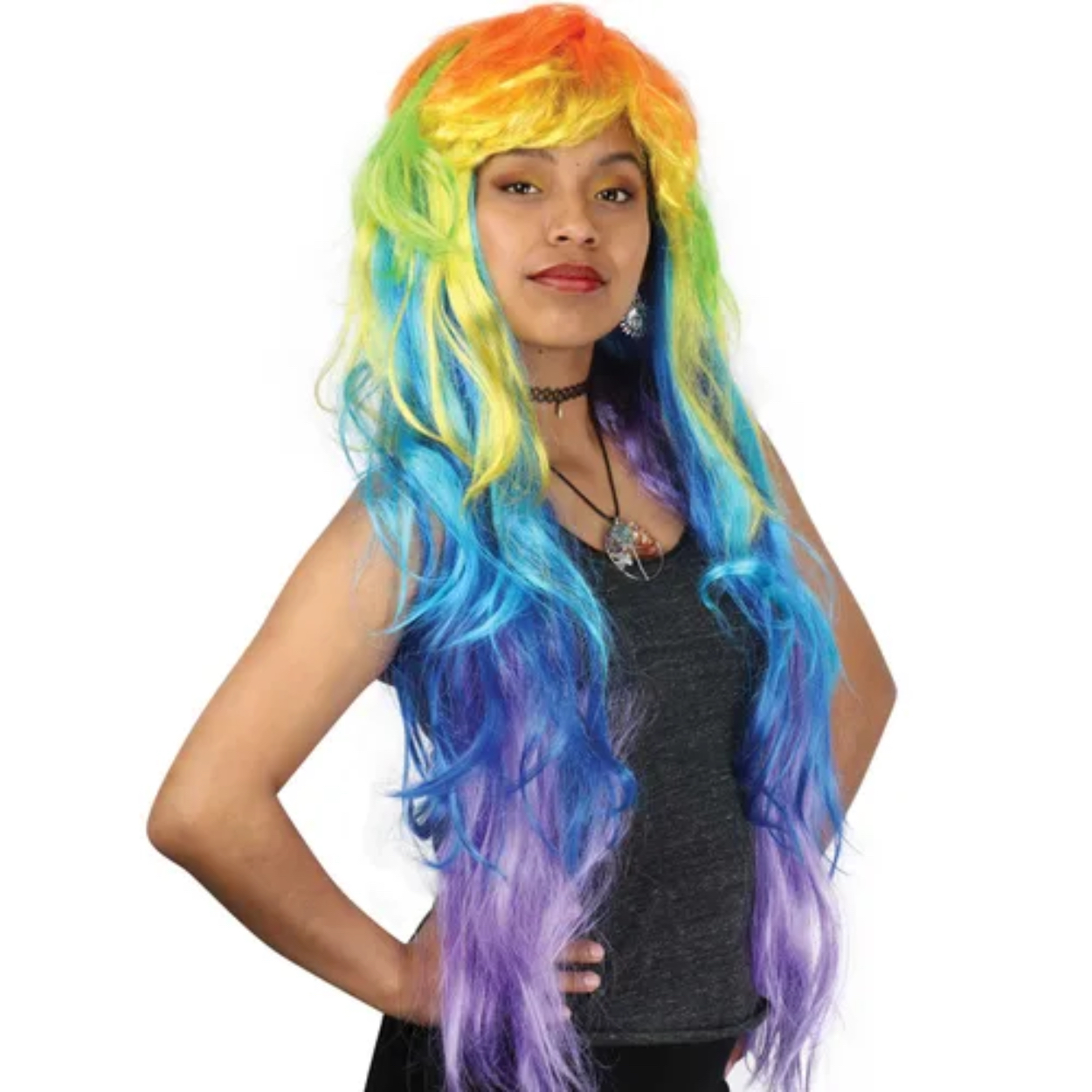 GP-0137.jpg LONG STRAIGHT RAINBOW WIG - Image 1
