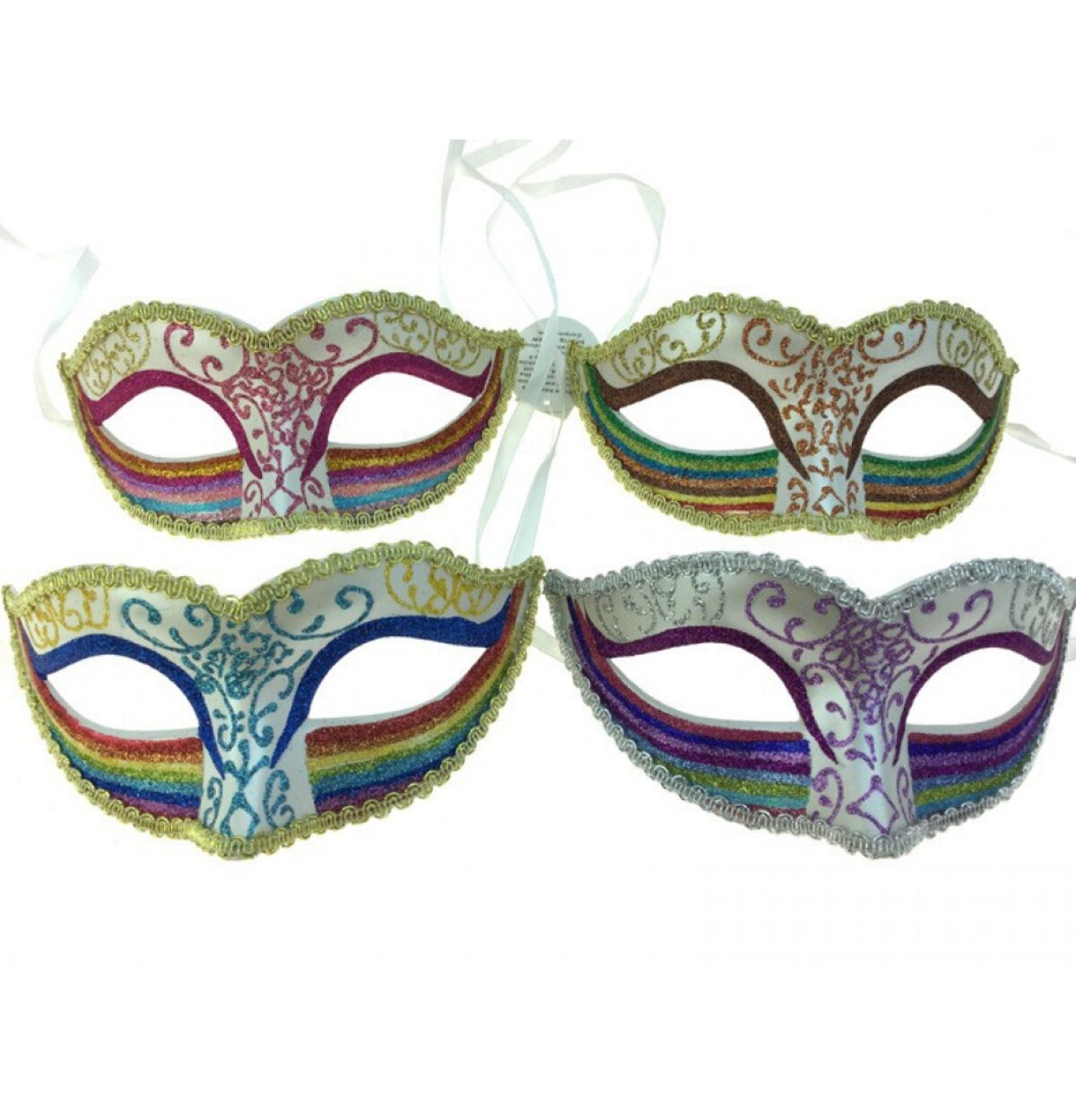 Masquerade Pastel Rainbow Mask Assorted